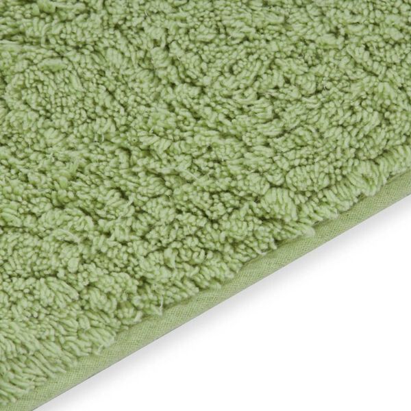 vidaXL Conjunto de alfombrillas de ba&ntilde;o de tela 2 piezas verde