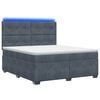vidaXL Cama box spring con colch&oacute;n Gris oscuro 180 x 200 cm Terciopelo
