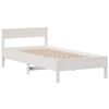 vidaXL Estructura de cama sin colch&oacute;n madera maciza blanca 90x190 cm