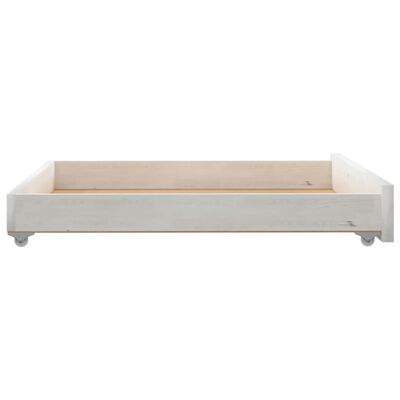 vidaXL Cajones para sofá cama 2 piezas blanco madera maciza de pino