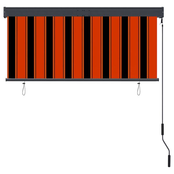 vidaXL Estor enrollable de exterior naranja y marr&oacute;n 140x250 cm