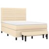 vidaXL Cama box spring con colch&oacute;n tela color crema 140x200 cm