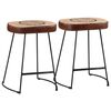 vidaXL Taburetes de bar 2 uds marr&oacute;n oscuro 40x29,5x53 cm