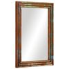 vidaXL Espejo de ba&ntilde;o madera maciza de acacia y vidrio 50x70 cm