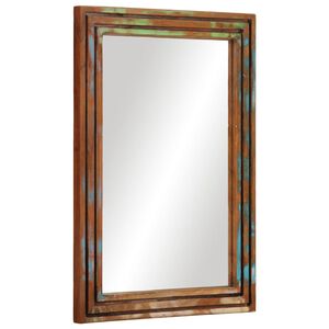 vidaXL Espejo de ba&ntilde;o madera maciza de acacia y vidrio 50x70 cm