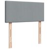 vidaXL Cama box spring con colch&oacute;n tela gris claro 90x200 cm
