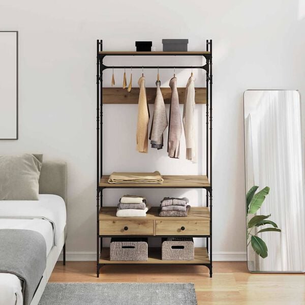 vidaXL Armario Roble artisan 89 x 39 x 184.5 cm Madera contrachapada