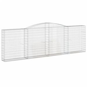 vidaXL Cesta gaviones forma arco hierro galvanizado 400x30x120/140 cm
