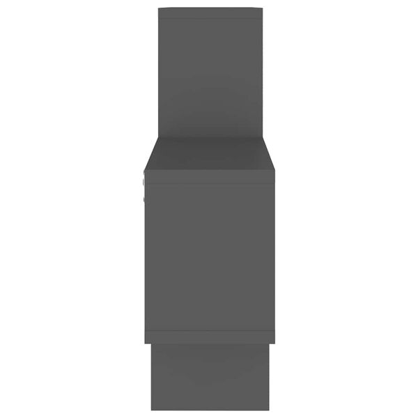 vidaXL Estante pared forma de coche madera ingenier&iacute;a gris 82x15x51 cm