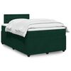 vidaXL Cama box spring con colch&oacute;n terciopelo verde oscuro 120x200 cm