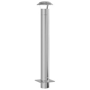 vidaXL Extensi&oacute;n de Chimenea Plateado 25 x 25 x 132 cm