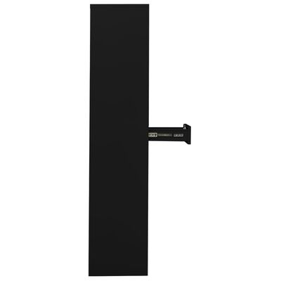 vidaXL Armario de oficina de acero negro 90x40x180 cm