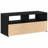 vidaXL Gabinete de TV Roble Negro 90 x 39 x 30 cm Madera contrachapada