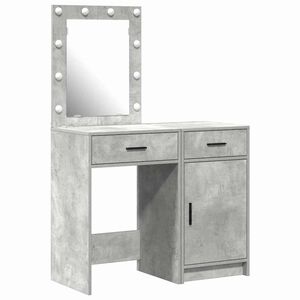 vidaXL Mesa de tocador con caj&oacute;n 2 pcs Gris 50 x 41 x 135 cm