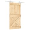 vidaXL Puerta Corredera Natural y Blanco 100 x 210 cm