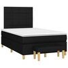 vidaXL Cama box spring con colch&oacute;n tela negro 120x190 cm