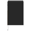 vidaXL Muebles de TV de pared con luces LED 2 uds negro 41x31x45 cm