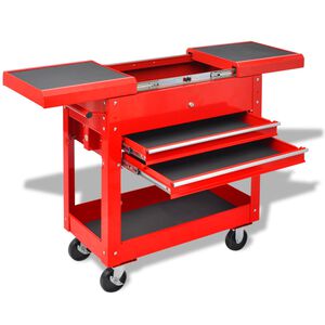 vidaXL Carro de herramientas Rojo 70.5 x 37 x 71 cm Acero