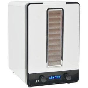 vidaXL Deshidratador de alimentos con 10 bandejas 550 W blanco