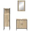 vidaXL Juego de muebles de ba&ntilde;o 3 pcs Marr&oacute;n Madera contrachapada