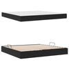 vidaXL Cama con almacenamiento y colch&oacute;n Negro 200 x 200 cm Terciopelo