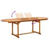 vidaXL Juego comedor de jard&iacute;n 7 pzas madera maciza acacia y textileno