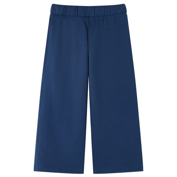 Pantalón infantil con perneras anchas azul marino 116