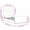 vidaXL Cama tipo Box Spring Azul Oscuro 100 x 200 cm Terciopelo