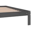 vidaXL Estructura de cama sin colch&oacute;n madera de pino gris 200x200 cm