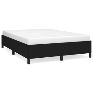 vidaXL Cama sin colchón tela negro 140x200 cm