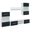 vidaXL Muebles para TV 5 piezas con iluminaci&oacute;n LED &iacute;ndigo mate