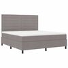 vidaXL Cama tipo Box Spring con colch&oacute;n Taup&eacute; 180 x 200 cm tela
