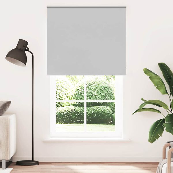 vidaXL Estor Enrollable Opaco gris claro 140x210 cm Tela Ancho 136,6cm