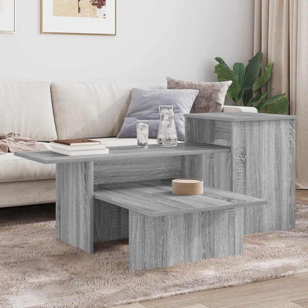 vidaXL Mesa Consola Gris Sonoma 91,5 x 35 x 38,5 cm