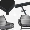 vidaXL Conjunto de Comedor de Jard&iacute;n 3 pcs Negro rat&aacute;n sint&eacute;tico