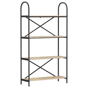 vidaXL Estante de libros 4 niveles 80 x 30 x 146 cm Roble Sonoma