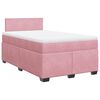 vidaXL Cama box spring con colch&oacute;n terciopelo rosa 120x190 cm