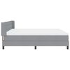 vidaXL Cama tipo Box Spring Gris Claro 200 x 200 cm Poli&eacute;ster