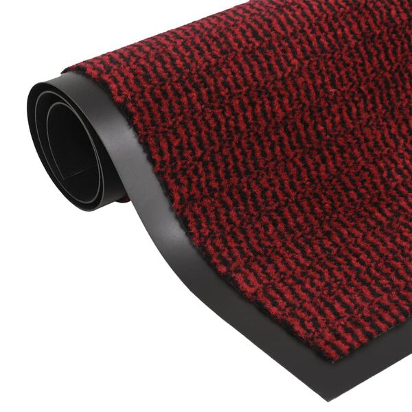 vidaXL Felpudo de nudo rojo 60x180 cm