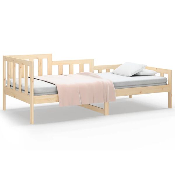 vidaXL Sof&aacute; cama sin colch&oacute;n madera maciza de pino 90x200 cm
