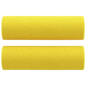vidaXL Cojines decorativos 2 uds tela amarillo claro 15x50 cm