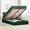 vidaXL Estructura cama otomana colch&oacute;n terciopelo verde oscuro