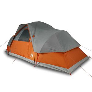 vidaXL Tienda familiar con cúpula para 9 personas impermeable naranja