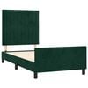 vidaXL Estructura de cama sin colch&oacute;n terciopelo verde oscuro 90x200cm