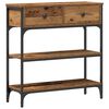 vidaXL Mesa Consola con caj&oacute;n Madera vieja 72.5 x 25 x 75 cm