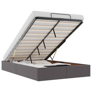 vidaXL Estructura de cama otomana sin colch&oacute;n gris 120x200 cm