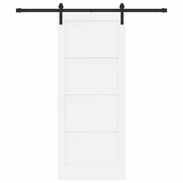 vidaXL Puerta Corredera y Negro 83 x 202 cm Madera de pino macizo