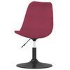 vidaXL Sillas de comedor giratorias 6 unidades terciopelo rojo tinto