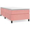 vidaXL Estructura de cama con somier terciopelo rosa 90x190 cm