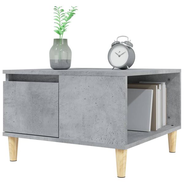vidaXL Mesa de centro madera contrachapada gris hormig&oacute;n 55x55x36,5 cm